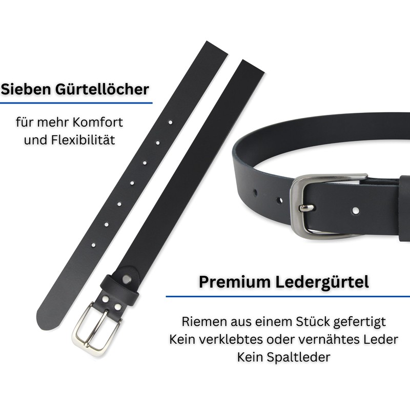 Frentree Leather Belt Made in Germany, Belt for Men and