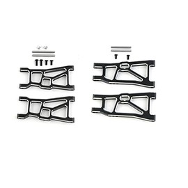 RC Swing Arm Steering Cup Set, Metal Front&Rear Lower Swing Arm Steering Cup Arm Axle Mount C Base für ZD Racing 1/10 DBX-10 RC Upgrade Spare Modification Part, Black, RC Metal Swing Arm