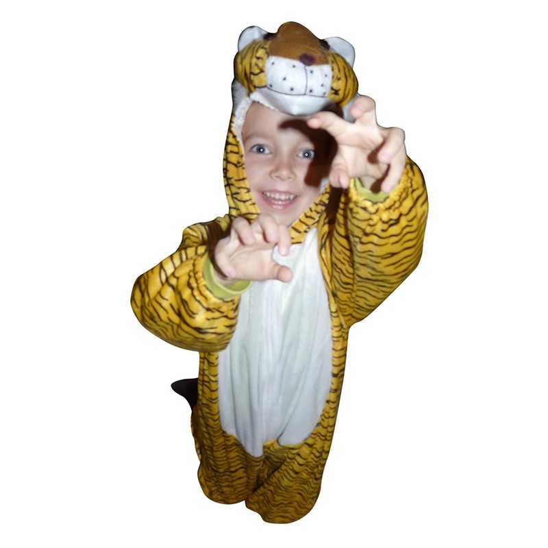 Ikumaal Tiger Costume AN28, Sizes 74-128cm, for Babies/Toddlers, for Carnivals/Parties,