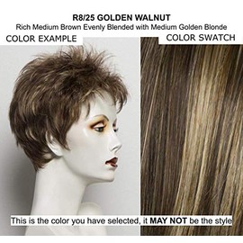 Aperitif Hair Bun Color R8/25 Golden Walnut - Raquel Welch Hairpiece 5-6" Lengths Two Interlocking Clips Vibralite Synthetic Soft Wavy Add-Ons Bundle MaxWigs Hairloss Booklet