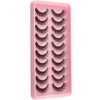 Clear Band False Eyelashes, 3D Fluffy Strip Eyelashes, D Curl