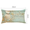 Nicokee Throw Pillow Cover Ocean Shell Starfish Light Green Wooden