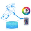 3D Illusion Hockey Night Light Lamp 16 Color Change Touch