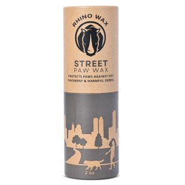Rhino Wax - Dog Paw Street Wax 2oz - Dog Paw Balm Protects Against Hot Pavement, Rocks, Glass, Road Debris - Moisturizes and Improves Elasticity - Natural Ingredients - Lick-Safe - Made in USA