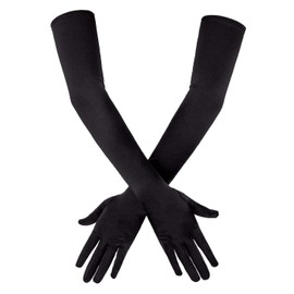 Long Evening Gloves Satin Elbow Gloves Bridal Fancy Dress Gloves Wedding Prom Opera Gloves 1920s Style for Women