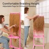 Yumkfoi Adjustable 280 Pegs Braiding Rack, Hair Racks with Tray