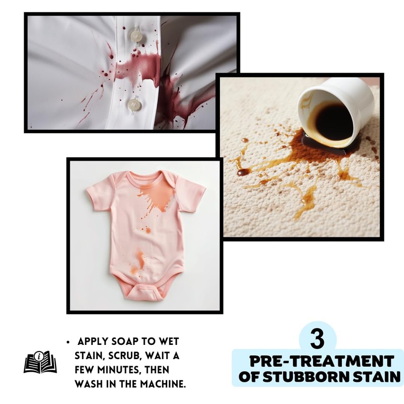 Organic Laundry Soap Bar with Coconut for Sensitive Skin -