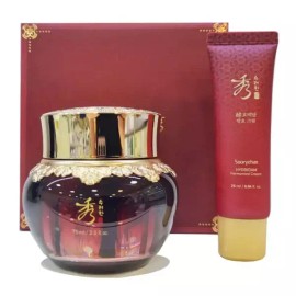Suryeohan 수려한 효비담 발효 크림 75ml 기획 / 수려한 크림/100ml [B) 50ml + 1ml x 50매 (100ml)] Suyuhan Hyobi-Dam Fermented Cream 75ml Set / Suyuhan Cream / 100ml [B) 50ml + 1ml x 50 sheets (100ml)]