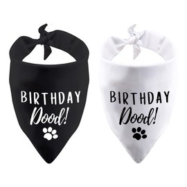 2 Pack Birthday Dood Dog Bandana Golden Doodle Birthday Party Puppy Bandana Pet Cat Birthday (Birthday Dood 2 Pack)