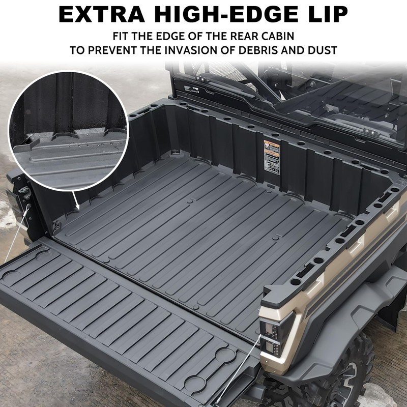 SAUTVS Rubber Bed Mat Liner for Ranger XP 1000/ Ranger
