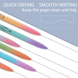 WY WENYUAN Gel Pens, 12 pcs Black Ink Pens Fine Point Smooth Writing Pens, Pastel Pens for Journaling Note Taking, Cute Office School Supplies Gifts for Women Men