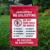 MAIANEY (12"x18") Funny No Soliciting Garden Flags No Soliciting Yard