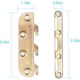 Surface Mounted Bed Rail Brackets-Bed Frame Hardware for Wood Bed Frame Headboards Footboards - Set of 4 (Screws Included)