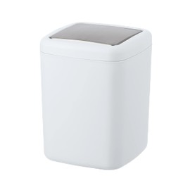 Wenko Barcelona S Swing Top Bin - Cosmetic Bin - Completely Shatter-Proof Capacity 3 Litre, 15 x 20 x 15 cm
