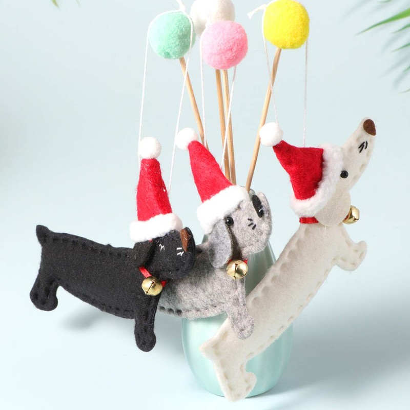 VORCOOL Christmas Ornaments Christmas Tree Ornaments Creative Dachshund Dog Ornament