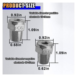 Car Battery Post Adapter, Car Positive Negative Battery Post Terminal, Threaded Battery Post, Zinc Alloy Battery Adapter, 3/8 Female Stud Adapter (4 Pairs)