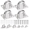 GLARKS 36pcs M8 Stainless Steel Pad Eye Plate Hook Kit,