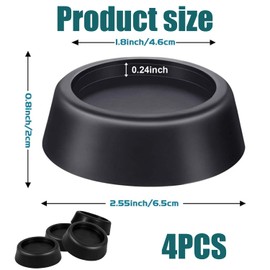 Anti Vibration Pads for Washing Machines – Shock Absorbing, Non-Slip Washer & Dryer Feet – Reduces Noise & Protects Floors – Rubber Pads for Stability & Balance on Any Surface (4 Pack)