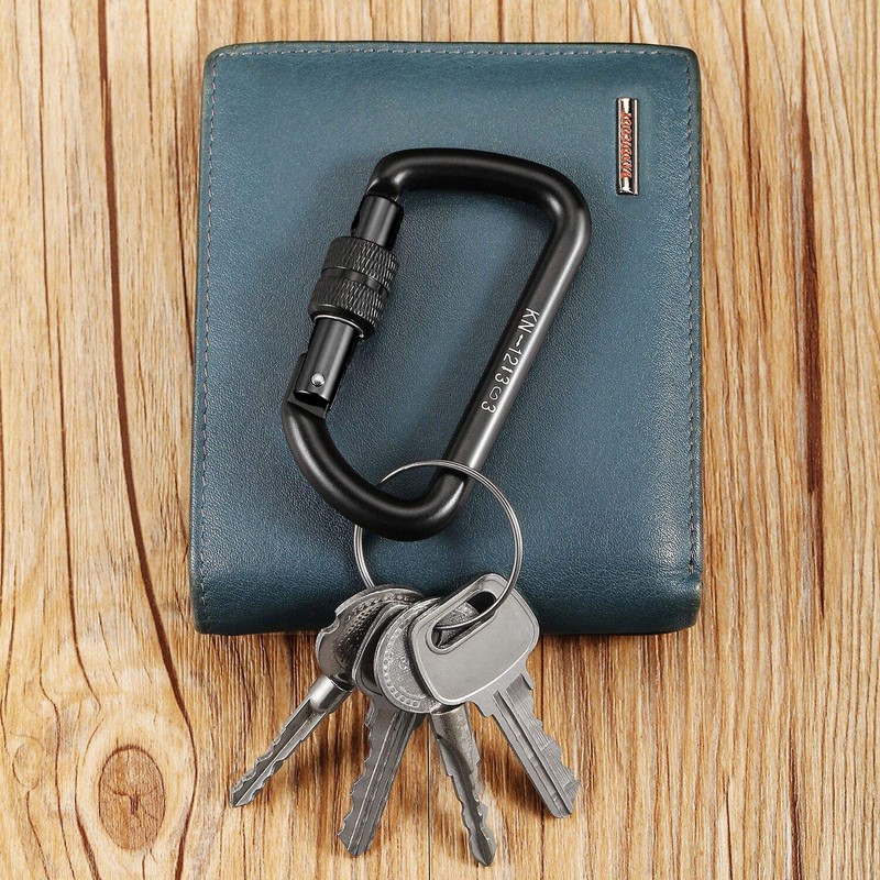 3 inch Locking Carabiner Clips-Screw-gate Lock Carabiner, Heavy Duty Keychain