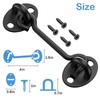 2 Pack Barn Door Latch Lock 6" Black Hook and