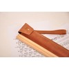 Genuine leather drumstick pouch with a button stud closure, gift