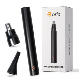 Brio Nose Hair Trimmer for Men & Women, Comfortable Eyebrow Trimmer with Sleek Design, Ear Hair Trimmer Equipped with a 2 - Edge Rotary & Linear Blade