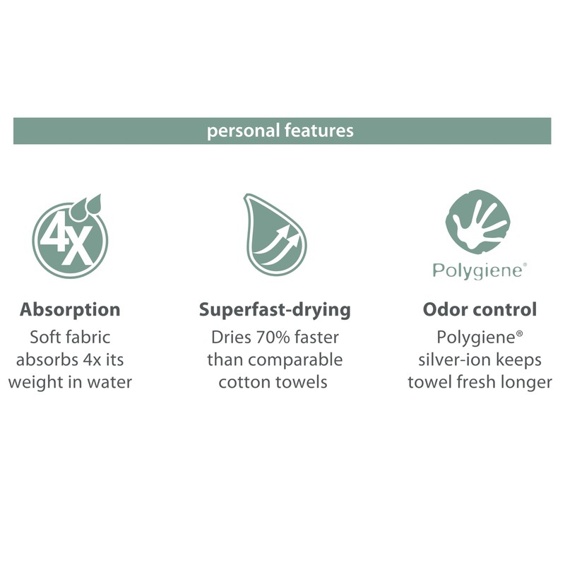 PackTowl Personal Ultralight Microfiber Camping and Travel Towel, Daydream Print,