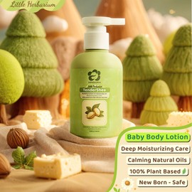 KINDORA TenderShea Baby Lotion – Shea Butter, Aloe Vera & Calming Oils, Hypoallergenic, Plant-Based, Gentle Moisturizer for Sensitive Baby Skin, 16.9 fl oz