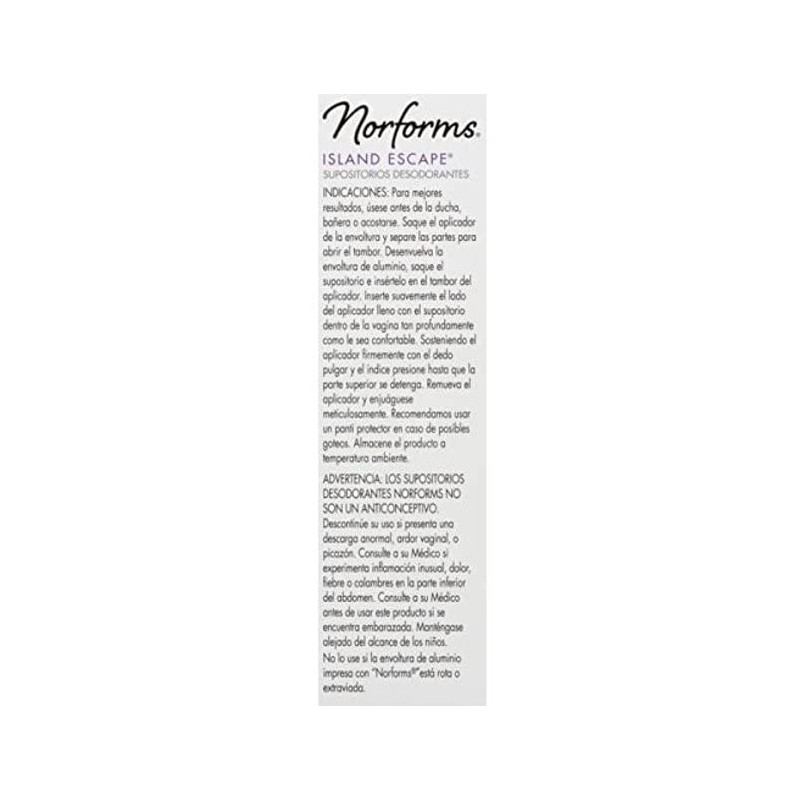 Norforms Deodorant Suppositories, Gynecologist Tested, Long-Lasting Odor Control, Individually Wrapped,