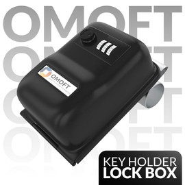 Omoft Corporation Key Holder Lock Box Large Capacity, 3 Digit Combination for House, Car, Real Estate, Auto Mechanic, Heavy Duty, Weatherproof, Car Window Mount, Outdoor Key Safe for Turo, Ride Share