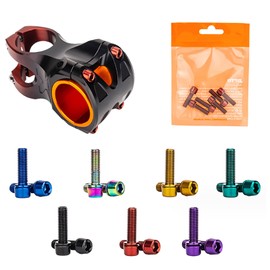 Kaaruisi 6 PCS Bike Stem Bolts Tapered Bolts Screw Bicycles Stem Top Bolts Screw Bicycles Headset Bolts Screw With Washers