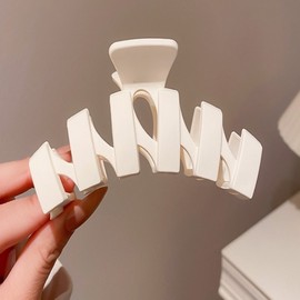 Large Twisted Hair Claw Clip for Half-Up Hairstyles Large White 3ea