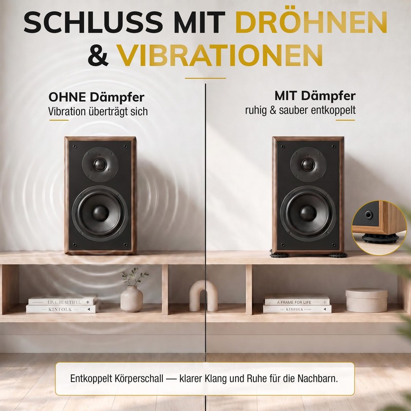 Oehlbach Shock Absorber - High Quality Vibration Damper for Subwoofer,