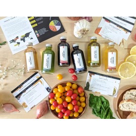 Oil and Vinegar Sampler Tasting Set, Used by Award-winning Restaurants, DIY Dressing & Marinade Kit: Avocado Oil, Olive Oil, Sherry Vinegar, Apple Cider Vinegar, Dark & White Balsamic - Great Gift