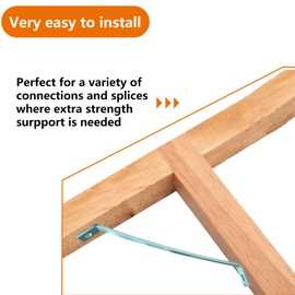 ZUVELLO 2 Hole 12.2'' Length 45 Degree Angle Support Bracket Corner Brace Fit for 1/2" Bolt in 1-5/8" Strut Channel, 6 Pack