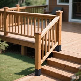 Post Base 2 Pcs, 4"x 4" (Inner Size 3.6"x3.6") Wood Fence Post Anchor Base,Heavy Duty Powder-Coated Steel Pergola Brackets,Post Support Bracket Fit for Outdoor Pavilion Deck Railing Pergola Mailbox