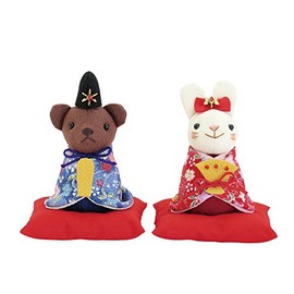 Olympus PA702 Patchwork Kit Plush Doll Bear and Rabbit Hina Festival