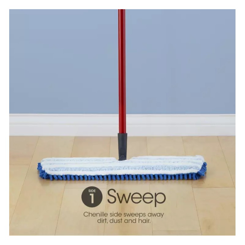 O-Cedar Hardwood Floor 'N More Microfiber Flip Mop , Blue