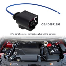 Micro Traders 2 Pin Alternator Repair Plug Harness Connector Alternator Plug Wire Connector Alternator Wire Harness Repair PL13-WL1 4D0971992 with 15cm Lead Compatible with Ford Transit
