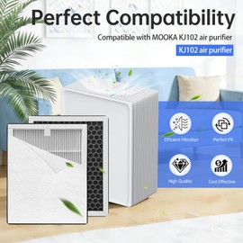 Bpbdzz 4 Pack Replacement Filter for MOOKA KJ102 Air Purifier