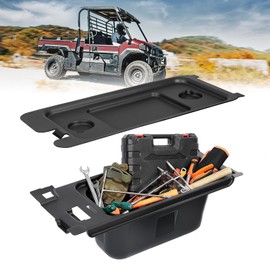 KEMIMOTO Under Seat Storage Box Compatible with Kawasaki Mule PRO-FX FXR FXT DX DXT 2015-2024, Underseat Storage Bin Black Organizer Tray Accessories Replace 99994-1463