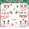 24 Pcs Christmas Headbands and Glasses Frames Bundle Set Glitter