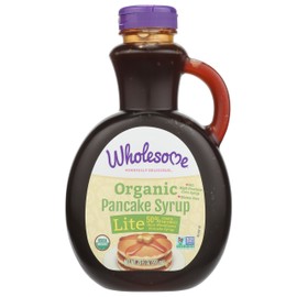 Wholesome Sweeteners 20-Ounce Organic Lite Pancake Syrup, Non GMO, Gluten Free & Vegan, Perfect for Pancakes, Waffles and More, 1 Pack