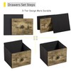 VECELO Dresser TV Stand for Bedroom with 5 Fabric Drawers,