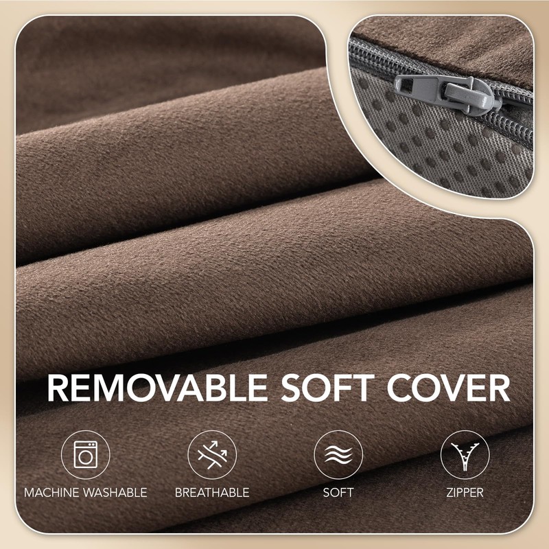 SofGlowly Lumbar Support Pillow for Recliner,Large Memory Foam Back Support