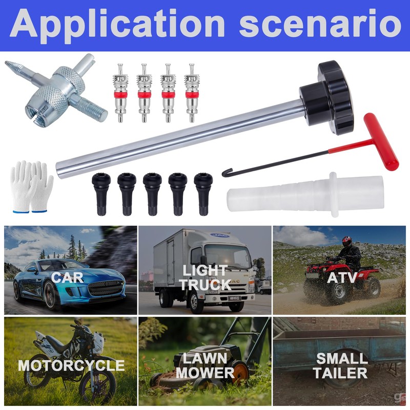 Quick Change Tire Valve Tool Kit,Tire Valve Stem Core Quickly