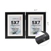 SaZiCat Double Hinged 5x7 Picture Frame with Tempered Glass-Tabletop or