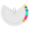 JASSINS 100 Pcs Clear Fan-shaped False Nail Swatch Sticks Nail