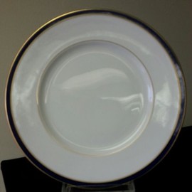 Lenox Federal Cobalt Gold Banded Bone China Dinner Plate