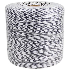 Farmily Portable Electric Fence Polywire, 1312 Feet 400 Meter, 9 Conductors, Black an...